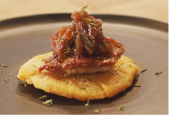 Breadfruit  Tostones Canape